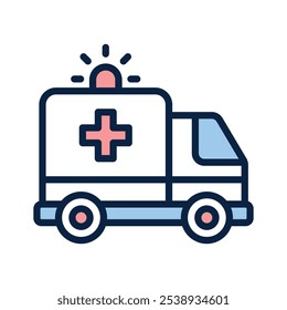 An amazing vector design of ambulance, medical emergency vehicle