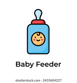 Amazing vector design of baby feeder, editable modern vector
