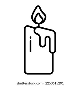 An amazing vector design of candle in trendy style, ready to use icon