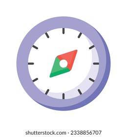 Ein erstaunliches Vektordesign von Kompass im modernen Stil, Navigationstool Symbol