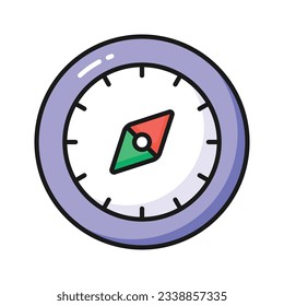 An amazing vector design of compass in modern style, navigation tool icon