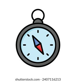 Un asombroso diseño vectorial de brújula en estilo moderno, icono de herramienta de navegación