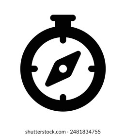 Un diseño de Vector increíble de brújula en estilo moderno, icono de la herramienta de navegación