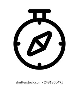Un diseño de Vector increíble de brújula en estilo moderno, icono de la herramienta de navegación
