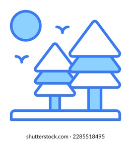 Un impresionante diseño vectorial de árbol de coníferas en estilo moderno, paisaje arbóreo, vector forestal