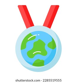An amazing vector design of eco medal in modern and trendy style, isolated on white background