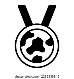 An amazing vector design of eco medal in modern and trendy style, isolated on white background
