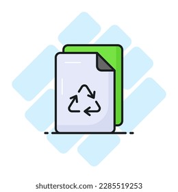 An amazing vector design of paper recycling in modern style, premium icon