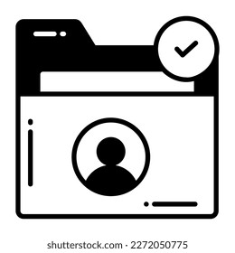 An amazing vector design of secure profile in modern style, premium icon