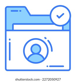 An amazing vector design of secure profile in modern style, premium icon