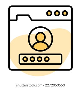 An amazing vector design of user password in trendy style, personal security