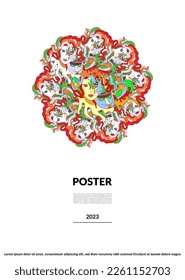 Amazing vector doodle art colorfull poster , backround, cover, and wallpaper