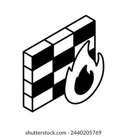 An amazing vector of firewall, internet security icon