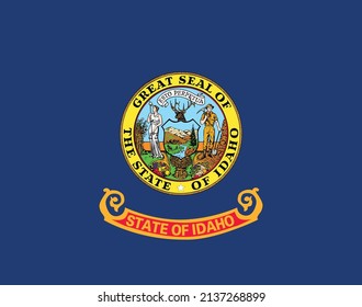 Amazing vector flag of Idaho state.