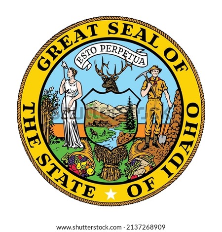 Amazing vector flag of Idaho state.