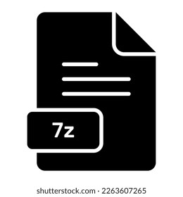 An amazing vector icon of 7z file, editable design