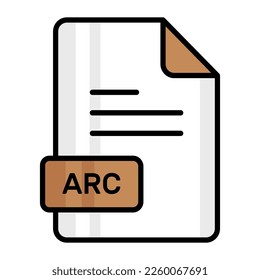 An amazing vector icon of ARC file, editable design