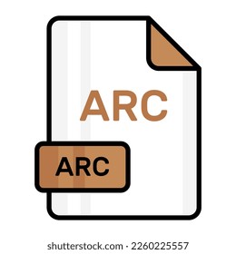 An amazing vector icon of ARC file, editable design