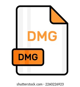 An amazing vector icon of DMG file, editable design