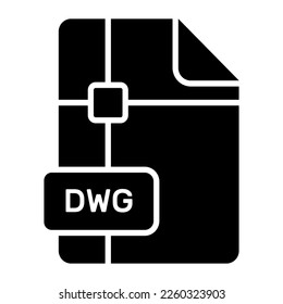 An amazing vector icon of DWG file, editable design