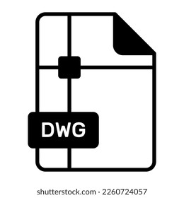 An amazing vector icon of DWG file, editable design