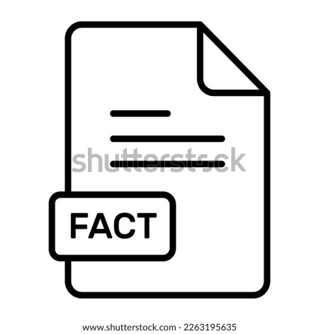 An amazing vector icon of FACT file, editable design