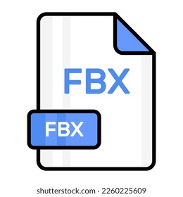 An amazing vector icon of FBX file, editable design