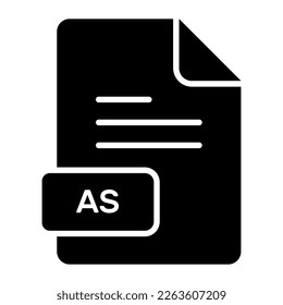 An amazing vector icon of AS file, editable design