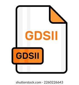 An amazing vector icon of GDSII file, editable design