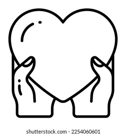 Un increíble icono vector de la generosidad cardíaca en un estilo moderno