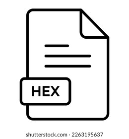 An amazing vector icon of Hex file, editable design