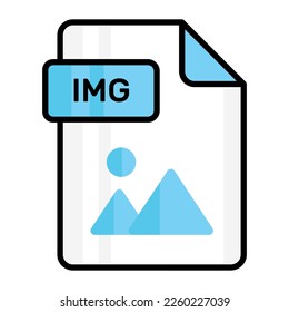 Un impresionante icono vectorial del archivo IMG, diseño editable