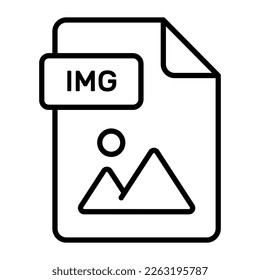An amazing vector icon of IMG file, editable design