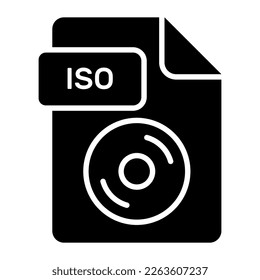 An amazing vector icon of ISO file, editable design