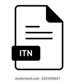 An amazing vector icon of ITN file, editable design
