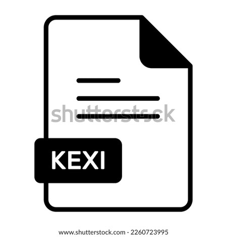An amazing vector icon of KEXI file, editable design