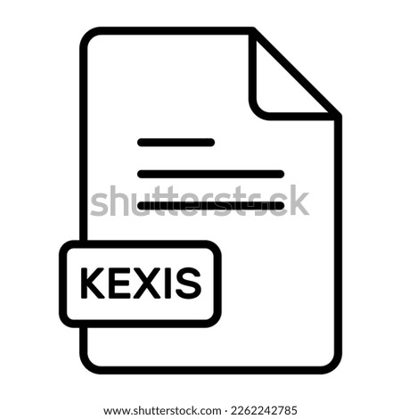 An amazing vector icon of KEXIS file, editable design