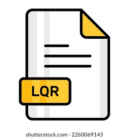 An amazing vector icon of LQR file, editable design