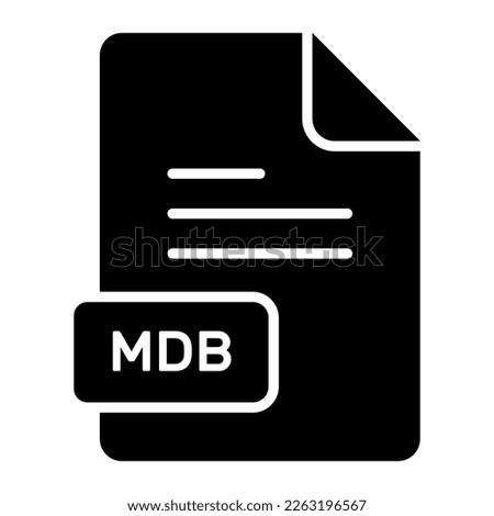 An amazing vector icon of MDB file, editable design