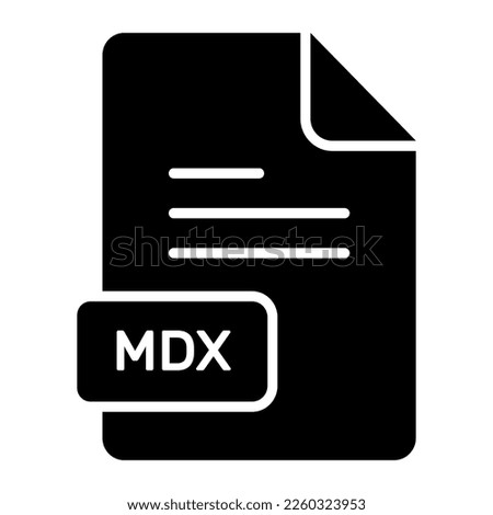 An amazing vector icon of MDX file, editable design