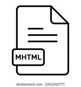 An amazing vector icon of MHTML file, editable design