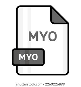 An amazing vector icon of MYO file, editable design