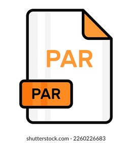 An amazing vector icon of PAR file, editable design