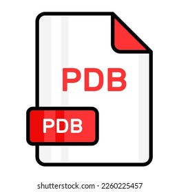 Ein beeindruckendes Vektorsymbol für PDB-Datei, bearbeitbares Design