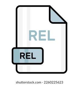 An amazing vector icon of REL file, editable design