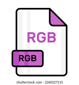 An amazing vector icon of RGB file, editable design