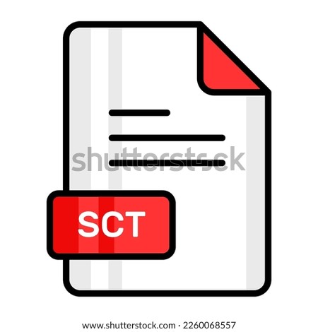 An amazing vector icon of SCT file, editable design