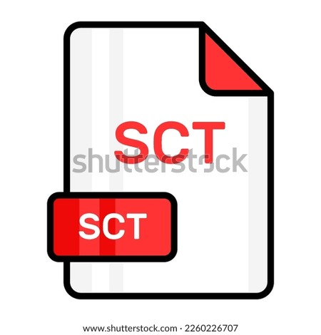 An amazing vector icon of SCT file, editable design