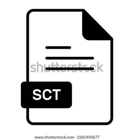 An amazing vector icon of SCT file, editable design