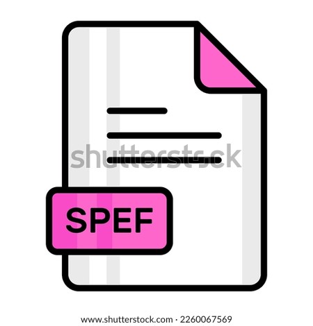An amazing vector icon of SPEF file, editable design